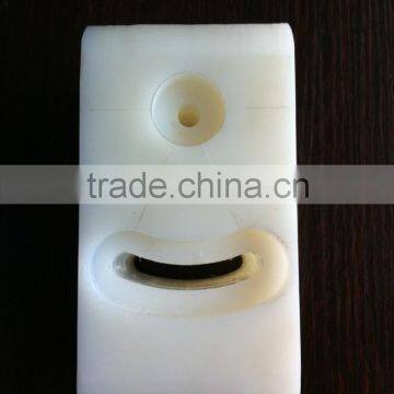 precision plastic parts, cnc maching precision clear plastic support block