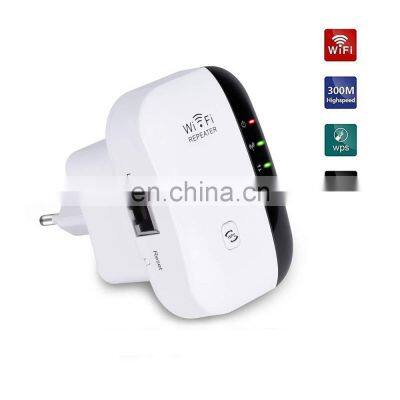 Wireless Internet Booster for Home 300Mbps Long Range WiFi Repeater WLAN Signal Amplifier, 2.4GHz Network Mini WiFi Router