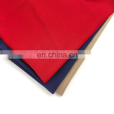 Best selling china supply 1*1 2*2 polyester mixed spandex polo shirt rib flat ribbed tops