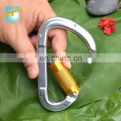 25kn Safety Light Rock Climbing Rescue Gold Karabiner Aluminium Carabiner Hook for Indoor Outdoor Activity photo-4