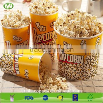 32oz disposable custom paper popcorn bucket