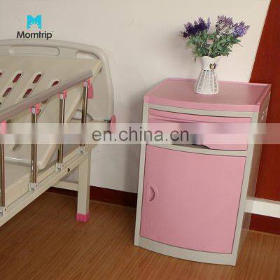Low Price Popular Quality ABS Plastic Hospital Nursing Home Clinic Bedside Cabinet Locker With Towel Hangers