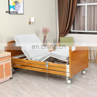 High Quality Two Function Electric Nurse Hospital Furniture Patient Safe Care Gurney Medical Beds