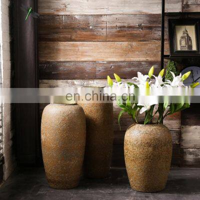 Farm House Style Decorative Clay Ceramic Antique Retro Large Floor Vase photo-2