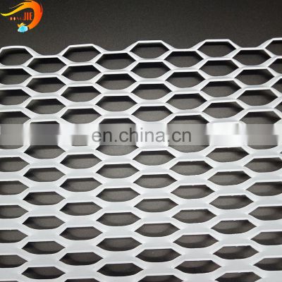 White coating Decorative Aluminium Cladding Panel Expanded Mesh For Curtain Wall