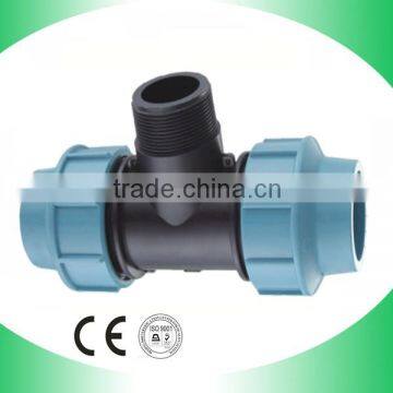 pp compression fittings series pp thread male tee