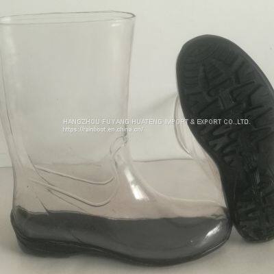 Hot Sell Women Rain Boots,Fashion Transparent Ladies Boots,Transparent Lady Boots,New Style Female Rain Boots photo-5