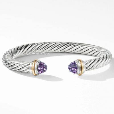 David Yurman Cable Classics Color Bracelet with Amethyst