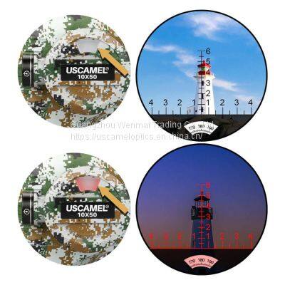 Uscamel Optics 10x50 Marine Camouflage Binoculars With Rangefinder & Compass photo-3