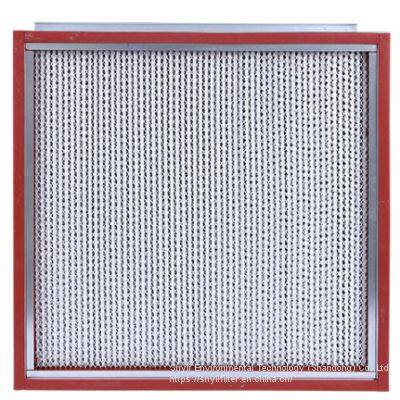 250℃ fiberglass mini pleat Medium filter