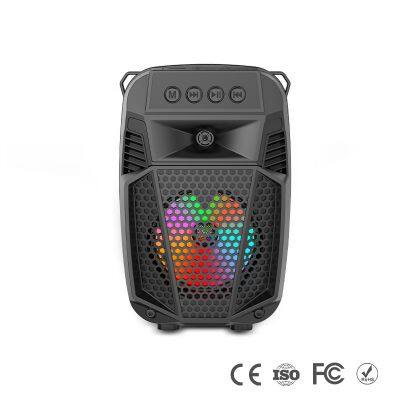 OEM 8W Powered Led RGB Colorful Light Stage Party Dj Stereo Bass Subwoofer Loud Sound Wireless Speaker