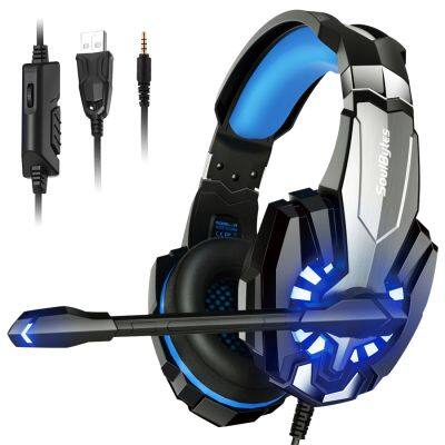 S9 Gaming Headphones Stereo Game Headset with Mic Over-ear with 360 Degree Rotating For PS4/PS5 Xbox one PC