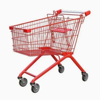 Carrinho de compras de supermercado de metal de estilo americano de alta qualidade para supermercado