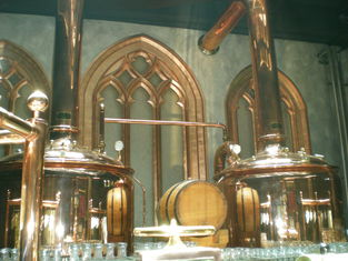 Semi Auto Steam Copper Brewing Equipment , 500L Microbrewery Machine photo-3