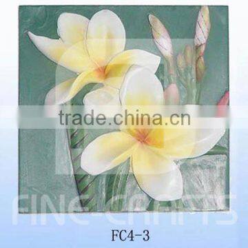 Polyresin flower wall plaque