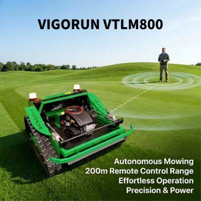 Vigorun VTLM800 Tondeuse à rotation zéro à 4 temps de niveau industriel, engrenage à vis sans fin auto-verrouillant, RC, sûre et efficace pour tondre les pentes et les terrains accidentés