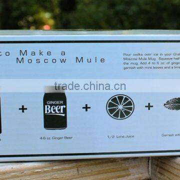 Set of 4 Craft Cocktails - Handmade Copper Moscow Mule Mugs With Gift Box (Set of 4, 16 Oz., Smooth) photo-5