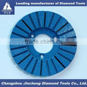 Continuous turbo rim diamond grinding wheels