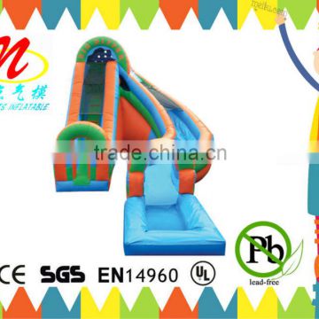 Kids' playhouse inflatable pool water slides