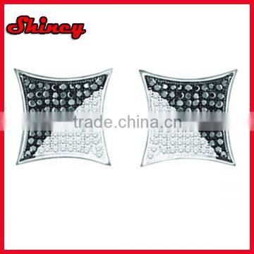 Kite shaped cz earrings