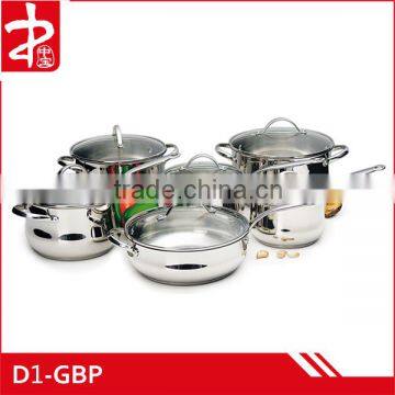 High Performance Potobelo Cookware Set Stainless Steel Italian Cookware