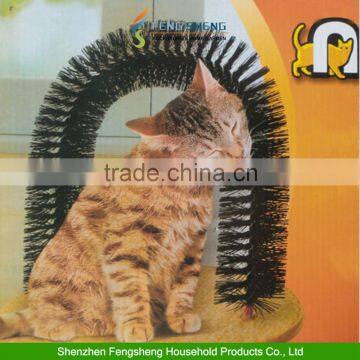 Pet Cat Arch Kitten Self-Groomer Massager Scratcher Catnip Toy