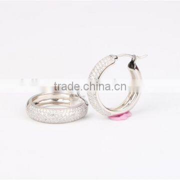 Chinese Jewellery s 925 Silver CZ Sex Hoop Ring Type Earring Factory Wholesale photo-4