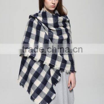 Warm Winter Fashion Ladies Wide Long Plaid Pashmina Kashmir Shawl photo-5