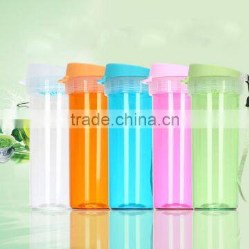 Filter plastic handle tea Water Bottles, Colorful plastic water cup bottle,vacuum cup