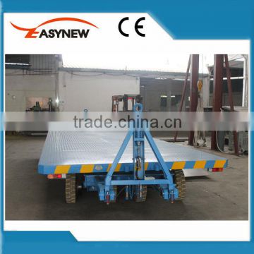 Double traction transport flatbed trailer