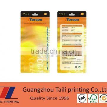 OEM/ODM welcome standard panton color card/blister card printing