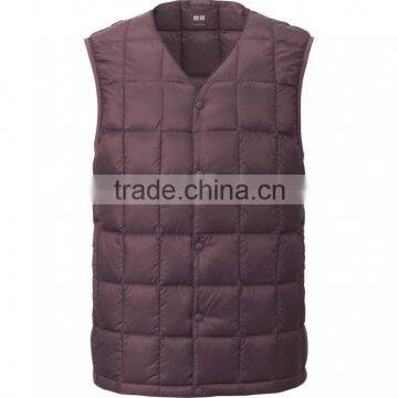 winter 100% polyester custom vest men down vest