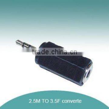 2.5mm male to 3.5mm female audio adapter/converter