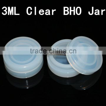 Vaporizer oil silicone jars dab containers 3ml clear silicone bho container silicone dab wax jars