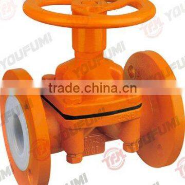 Teflon lined Diaphragm Valve Saunders Type