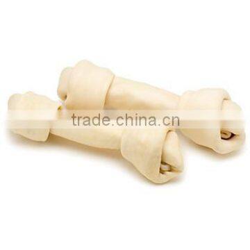 Natural expanded bleached rawhide dog chew pet treats