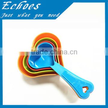 Heart shape colorful measuring cups