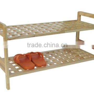 wooden shoe rack