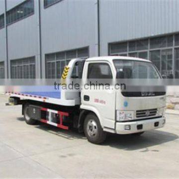 3-6tons mini small Road towing truck heavy flat bed wrecker with hydraulic crane for sale