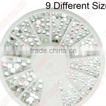 On Sale! 3d Nail Art rhinestones Decoration For UV Gel Acrylic Systems 1.5MM 2000pcs 12 Colors 4056 b004