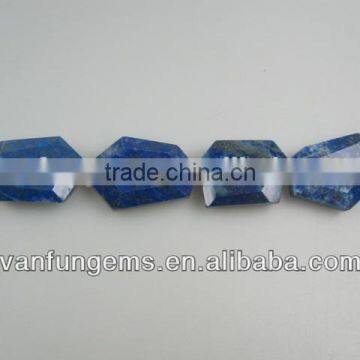 Wholesale Tumbled Flat Loose Faceted Gemstone Lapis Lazuli Supplier photo-2