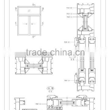 manufactured design wooden imitation aluminum windows double glazed windows