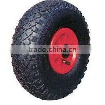 pneumatic rubber wheel with plastic rim