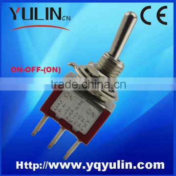 Hot sale Mini 6pin ON-OFF-(ON) double pole toggle switch