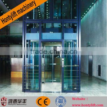 lead rail type hydraulic cargo lift platform/outdoor lift elevators