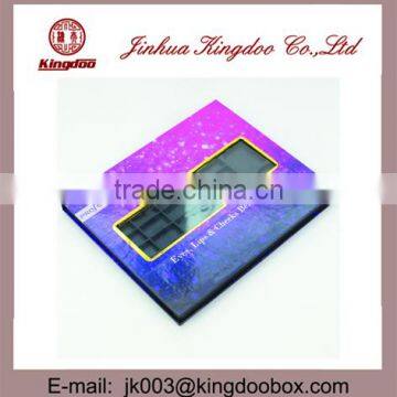 Jinhua Supplier Handmade Paper Cosmetics Box paper box with mirror.elastic box