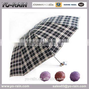 China manufacturer plaid pattern and UV protection umbrella YR3693