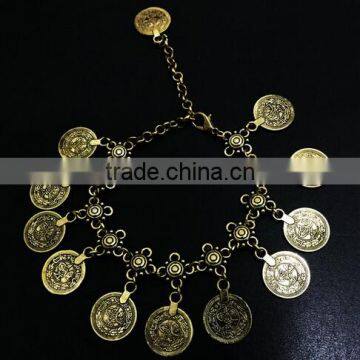 >>New Design Punk Style Statement Boho Coin Bracelet Jewelry/ photo-2