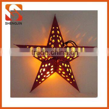 SJ-L6106 Christmas Party decorations led red paper star