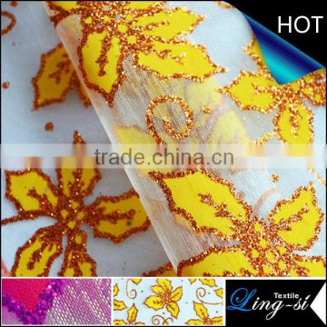 Organza Bronzing Fabric Two-tone for Decoration